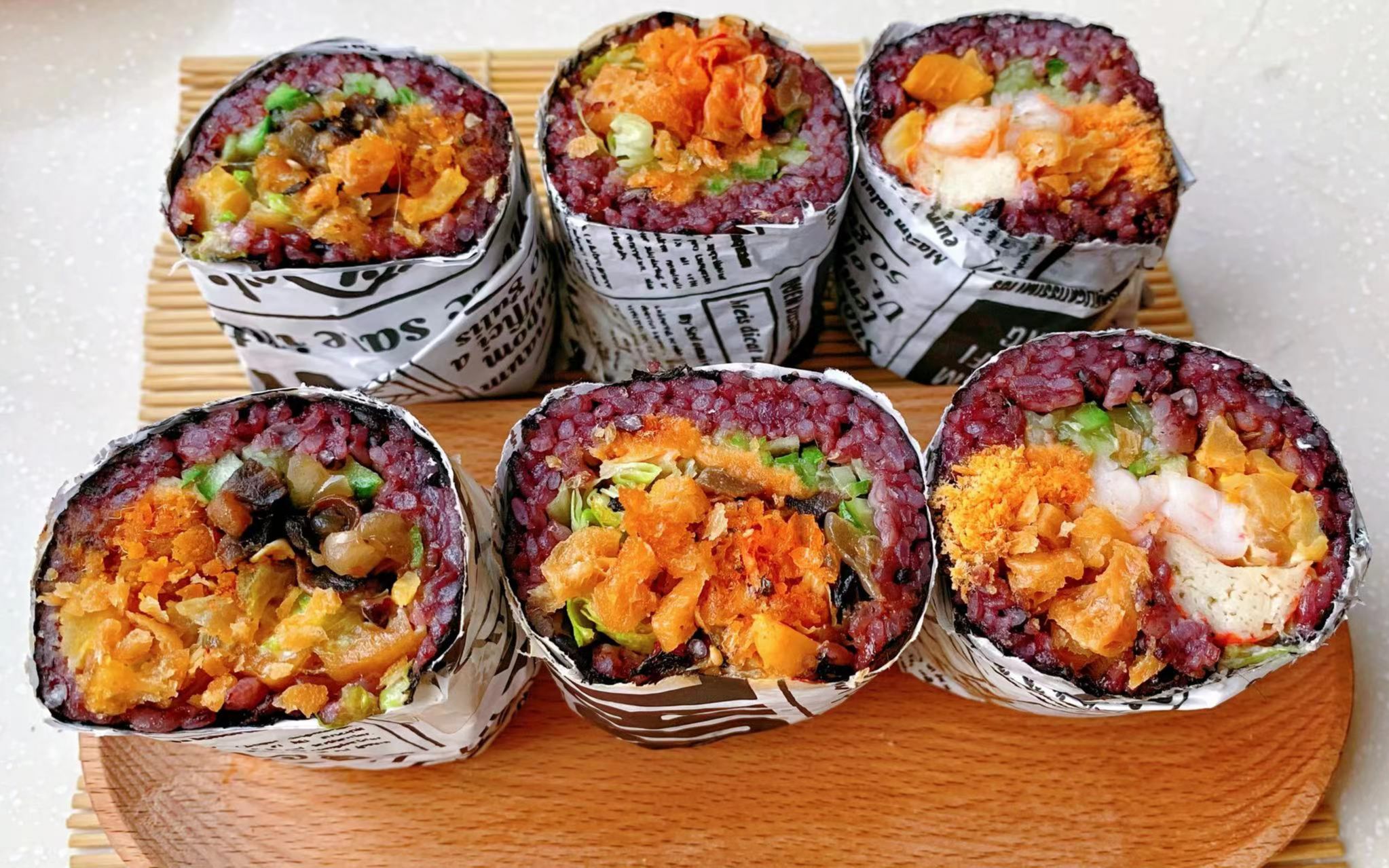 三款台式紫米饭团