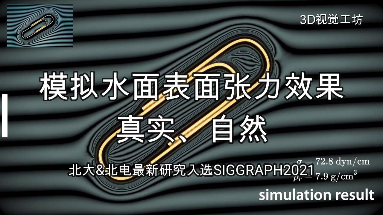 北大最新研究,模拟水面表面张力,效果自然、真实!哔哩哔哩bilibili