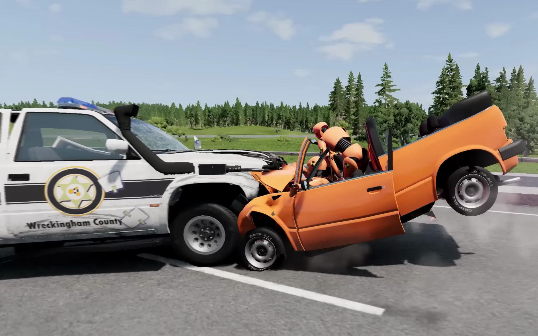 BeamNG模拟汽车跑车飙车车祸碰撞