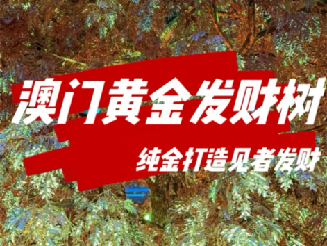 澳门永利价值20亿黄金发财树,99999片叶子纯金打造,见者发财哔哩哔哩bilibili