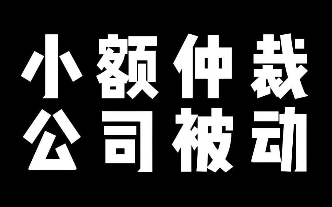 小额仲裁 公司被动哔哩哔哩bilibili