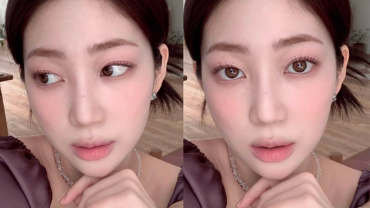 无色块感的温润粉色妆容分享96【@pure_hwang】