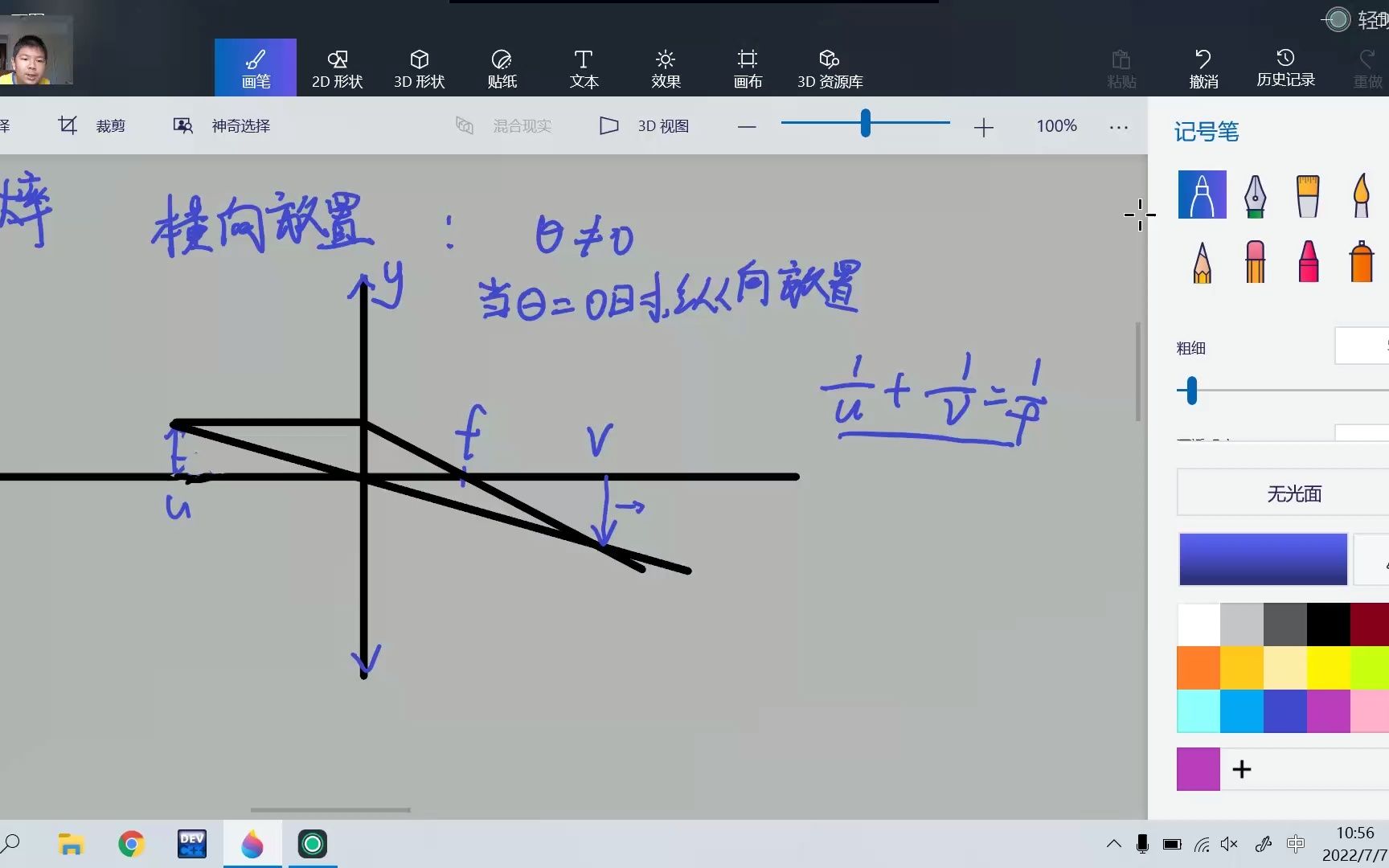 透镜成像横向放大率和纵向放大率哔哩哔哩bilibili