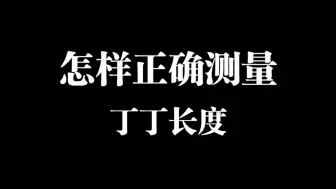 Скачать видео: 怎样测量丁丁长度才是准确的？