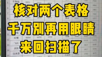 核对两个表格仅需十秒