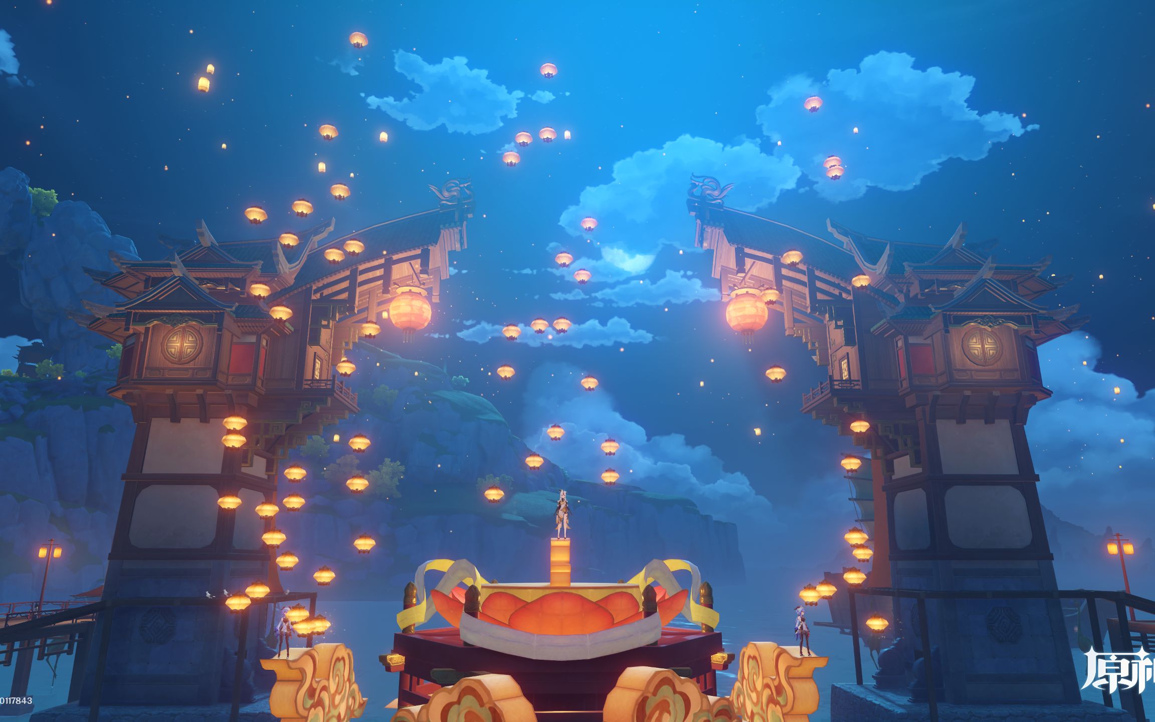 【原神】放霄灯啦!当一百多个霄灯一起放会有什么效果呢?