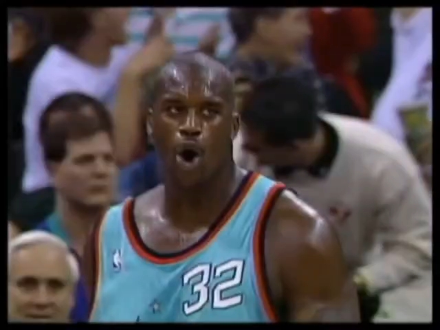 【篮球名场面】"大鲨鱼"在1996 all-star game上精彩隔扣"海军上将"