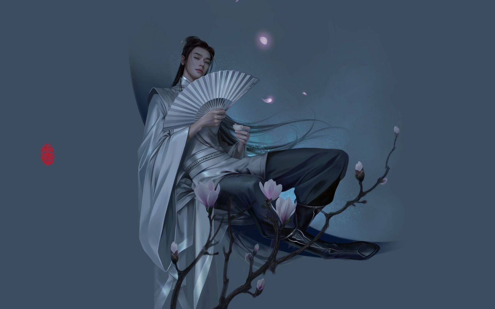 插画过程温客行人物创作插画师非墨