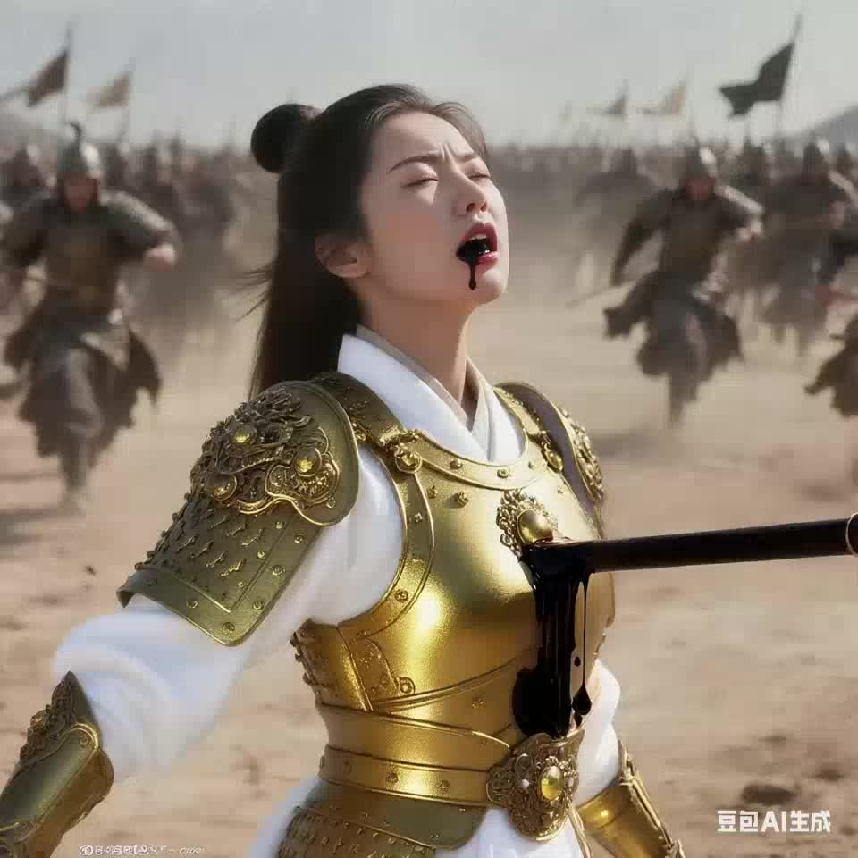 黄金甲美女将军战死沙场,香消玉殒!