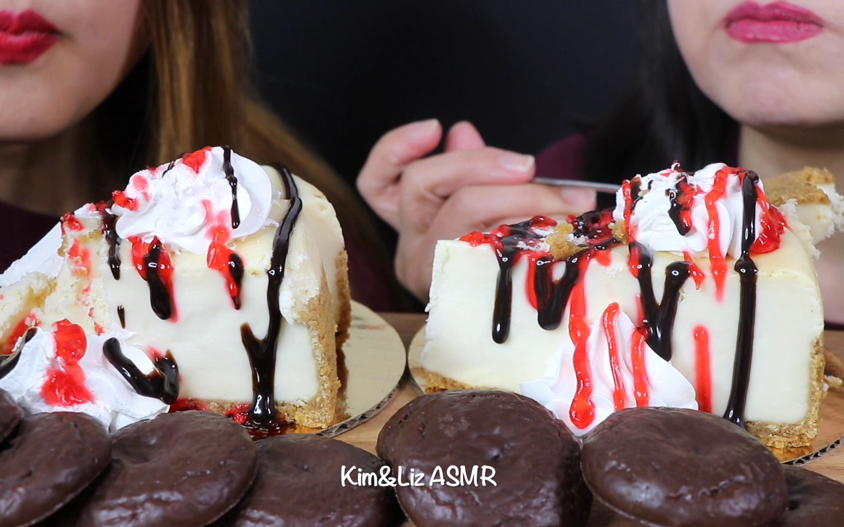 【kim&liz asmr】芝士蛋糕&巧克力摩奇曲奇(1711ω1117)17