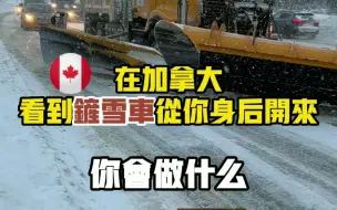 Download Video: 在加拿大，看到铲雪车你会做什么？有没有一种小时候走在大路上，突然遇到洒水车的既视感？