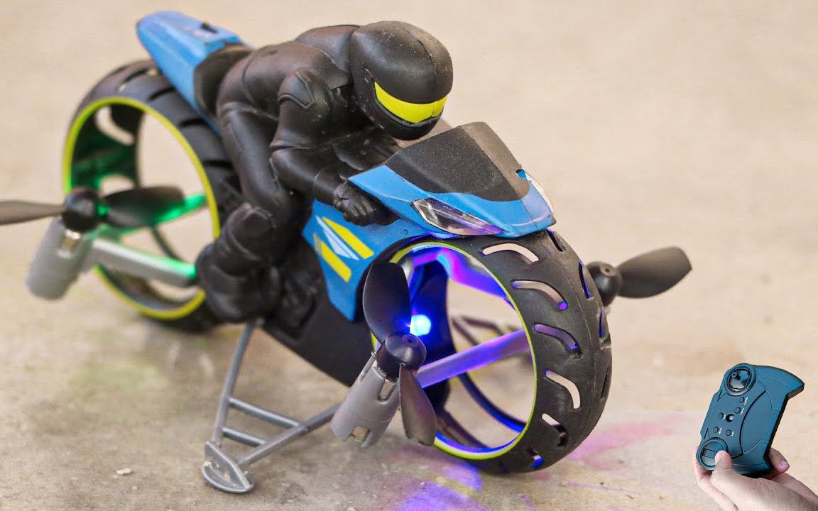 飞行遥控摩托车开箱和飞行测试