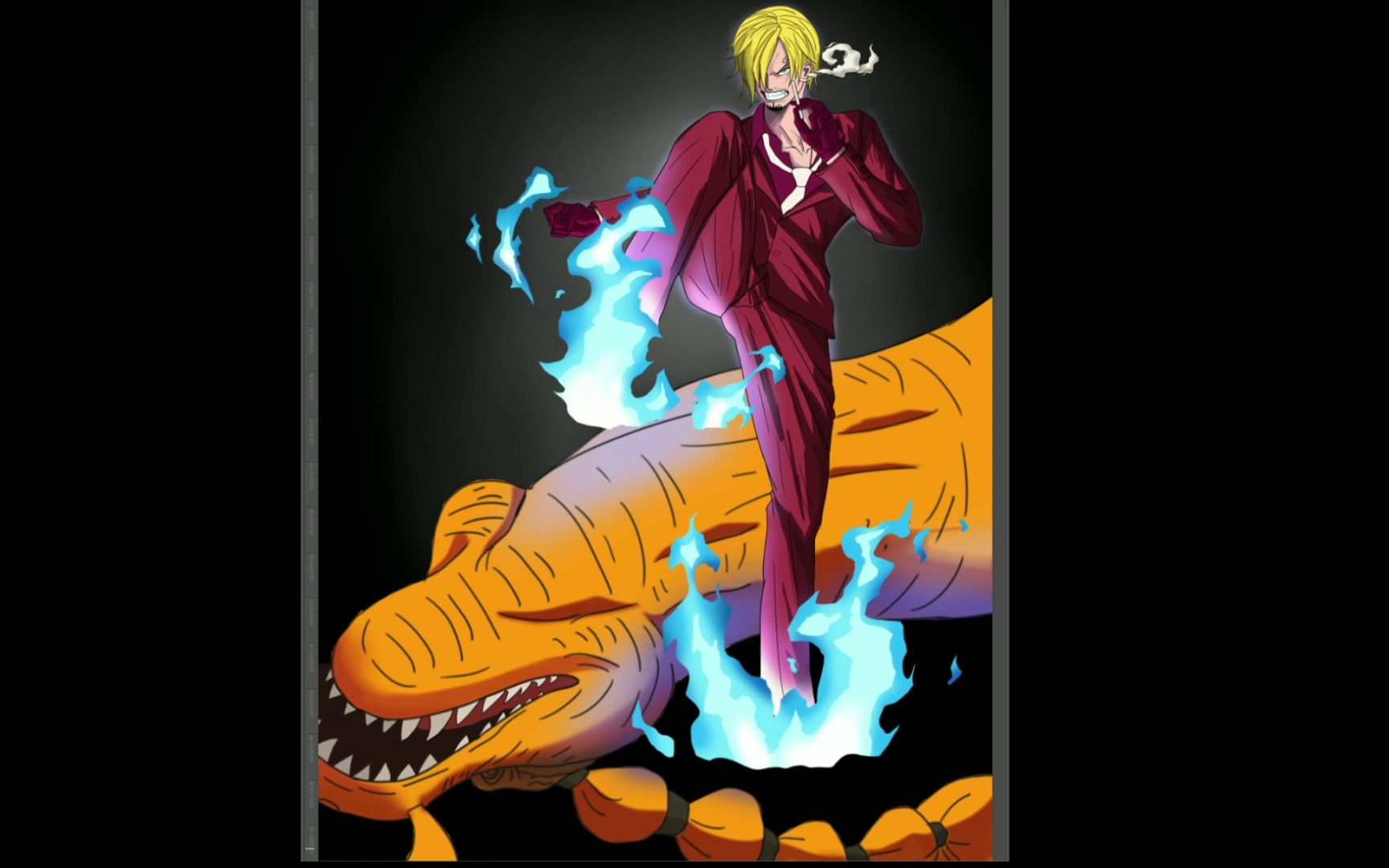 快速摸鱼画一个魔神山治