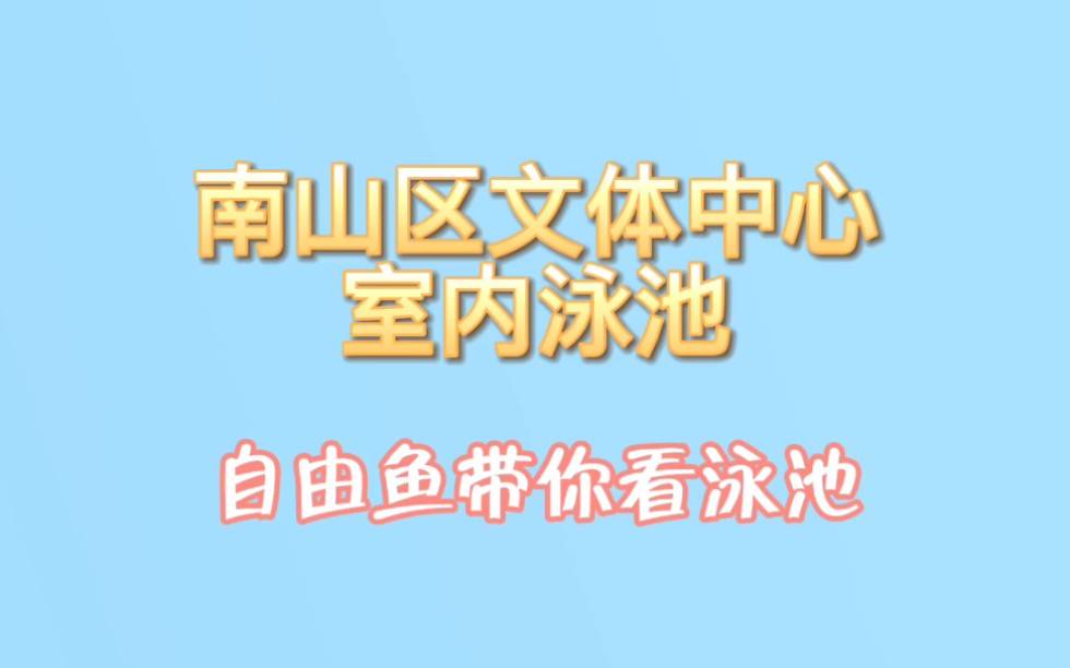 深圳南山区文体中心室内游泳馆室外馆哔哩哔哩bilibili