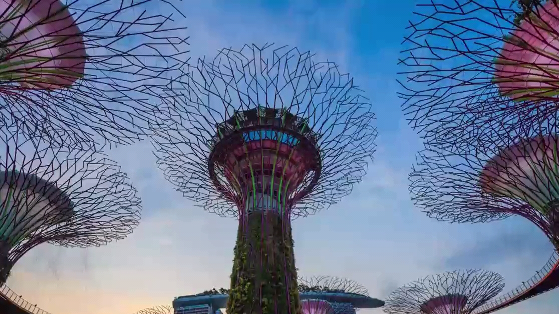 8航拍新加坡城市夜景