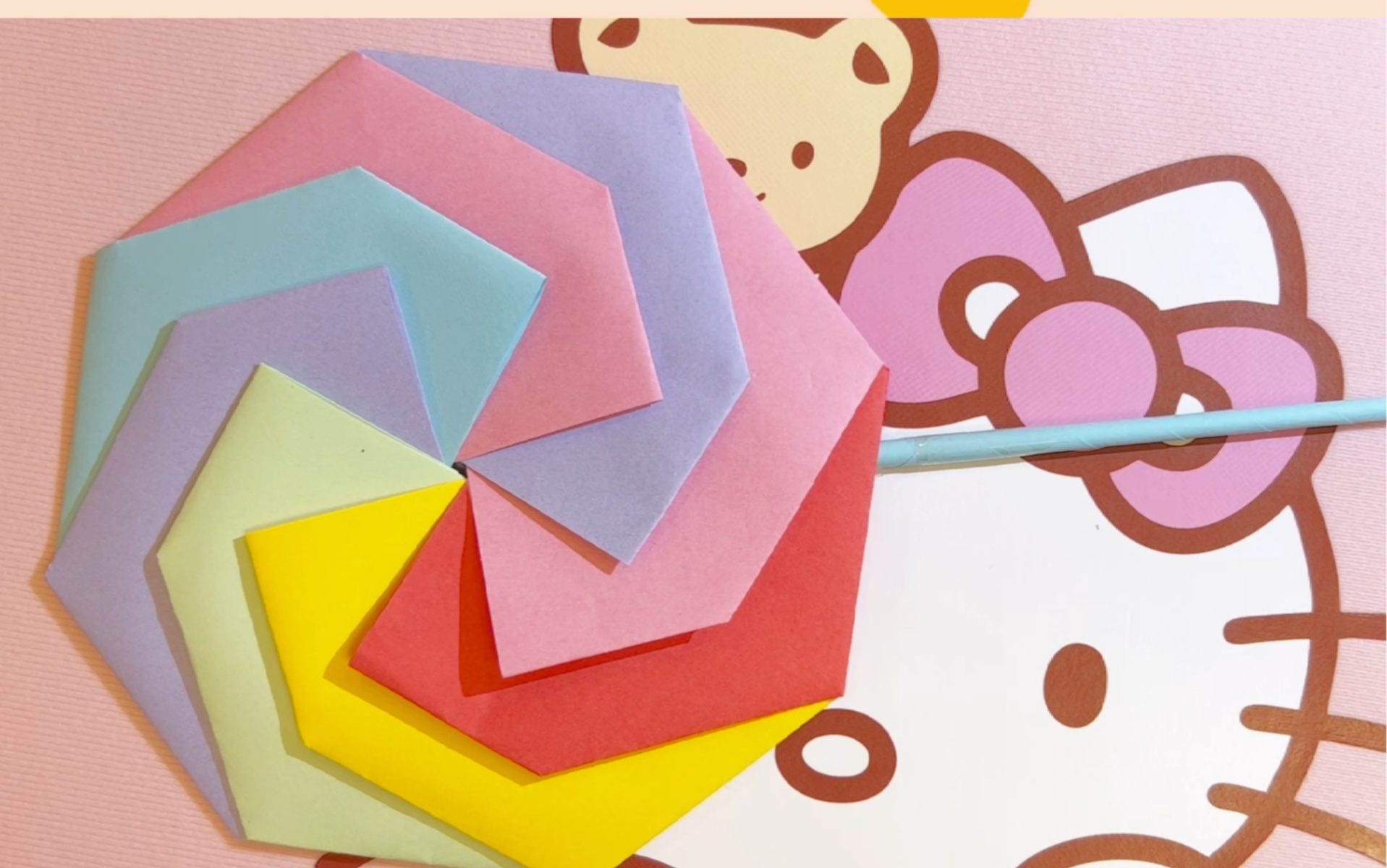 折纸教程——马卡龙棒棒糖