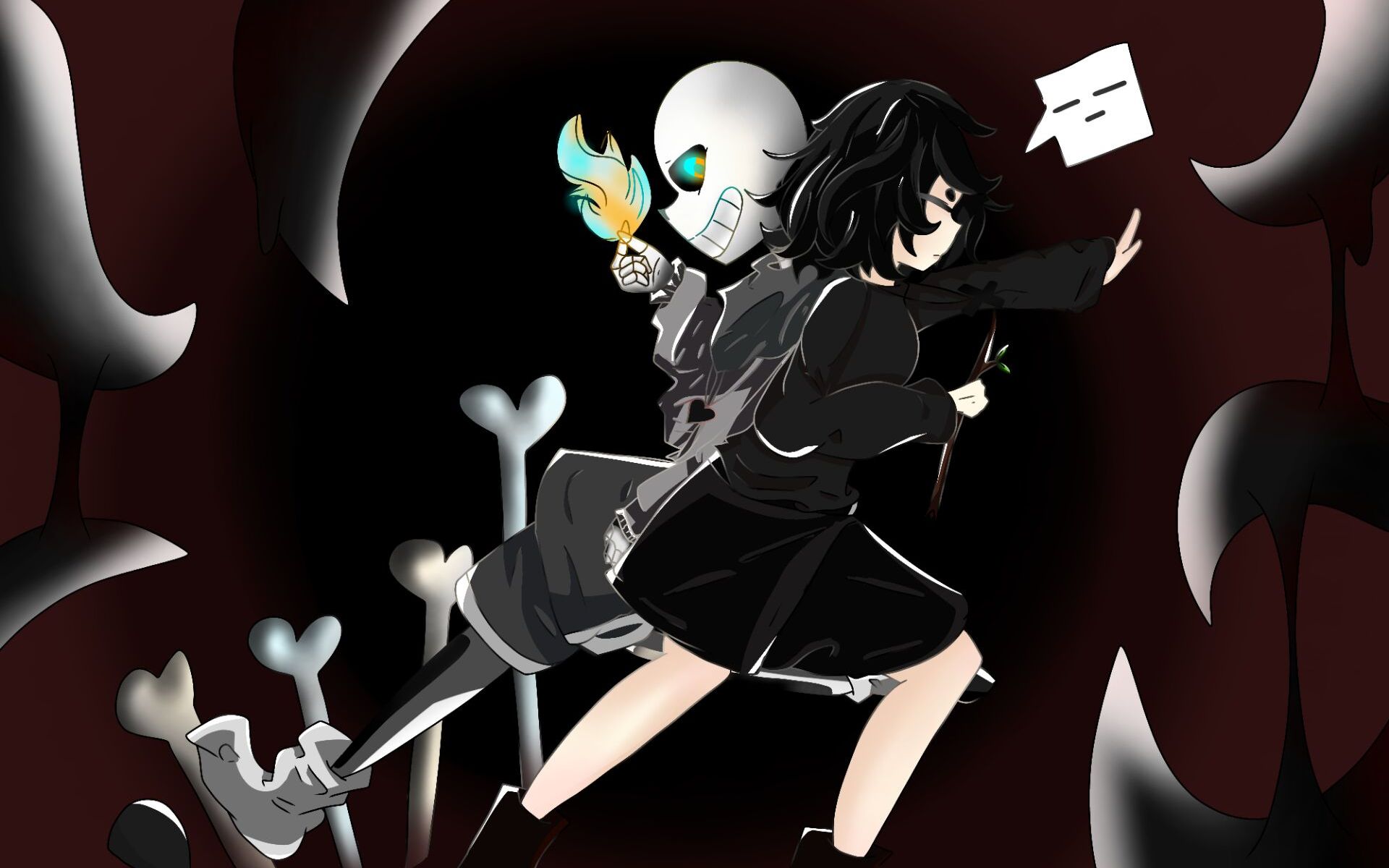 【nihivoidtale/虚空传说】sans and frisk 审判曲 vain and