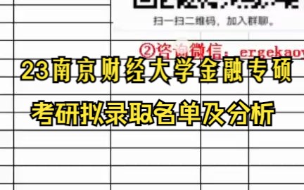 2023南京财经大学南财金融专硕考研拟录取名单/考研难度分析/初试平均分数线/各分数段人数统计哔哩哔哩bilibili