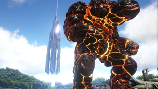 方舟生存进化 岩石巨人 子弹已经尽力了元素飞龙克星 哔哩哔哩 つロ干杯 Bilibili