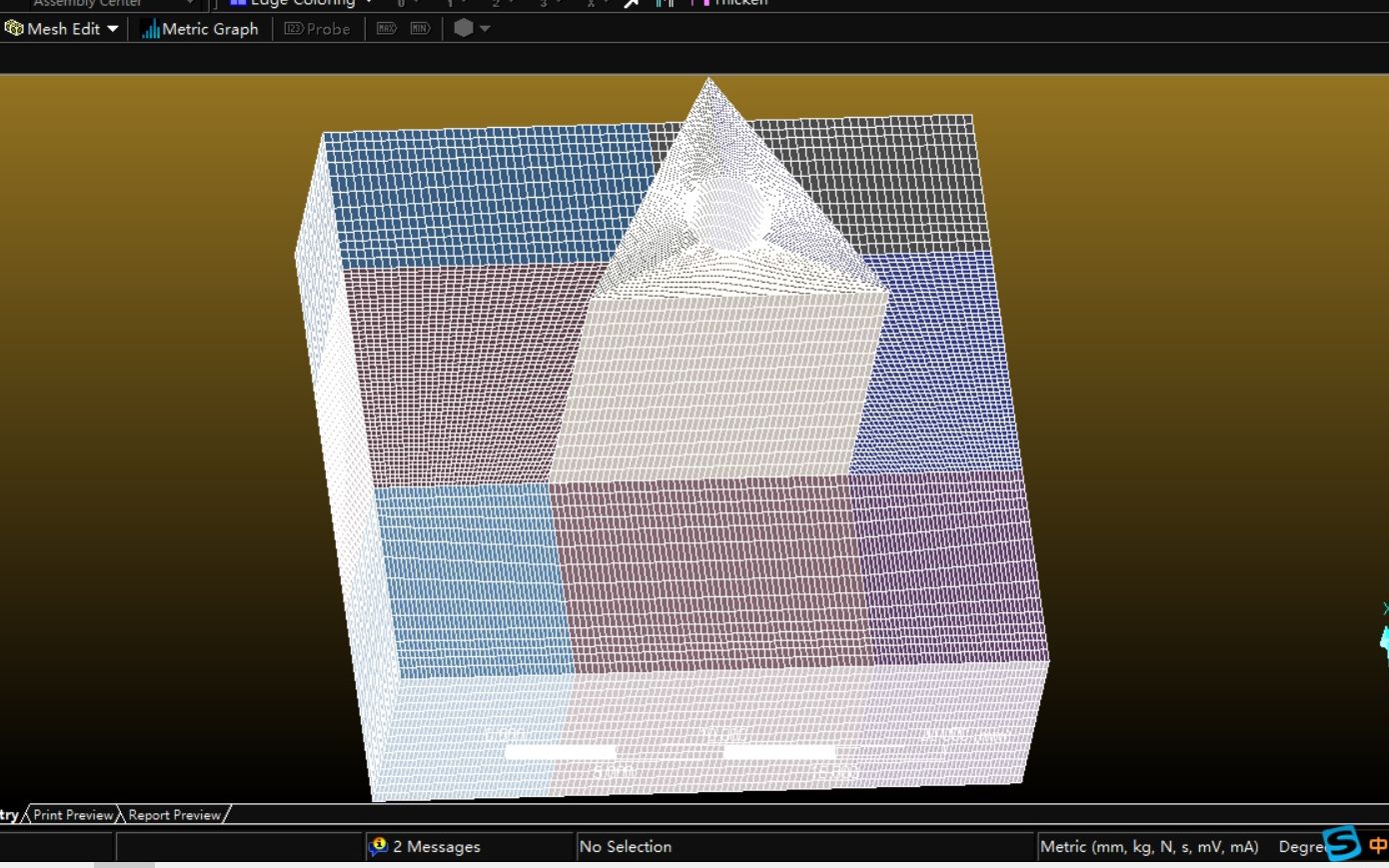 [图]ANSYS_DesignModeler_Mesh 结构化网格 新手教程解说2