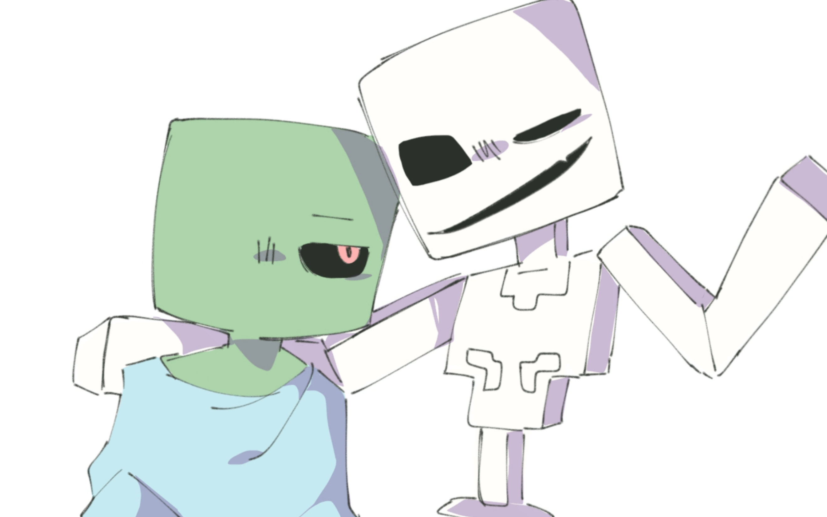 【我的世界/僵白/亡灵组/手书】moonlight