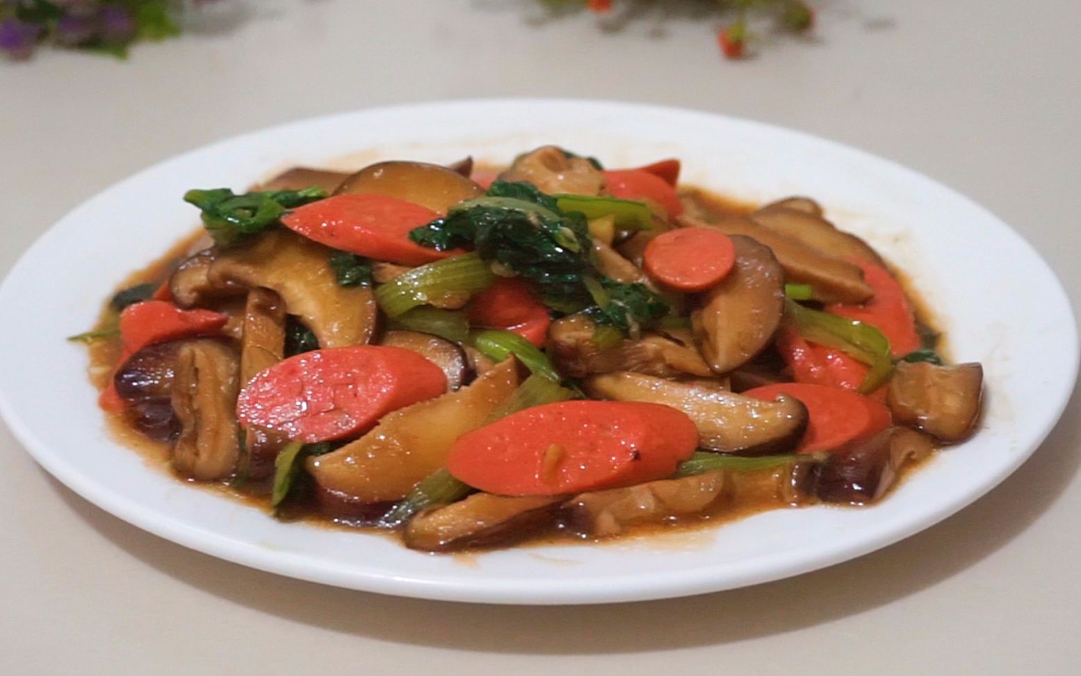 教你做原汁原味香嫩可口的香菇油菜 小白菜美食 香菇的家常菜的做法 - 哔哩哔哩