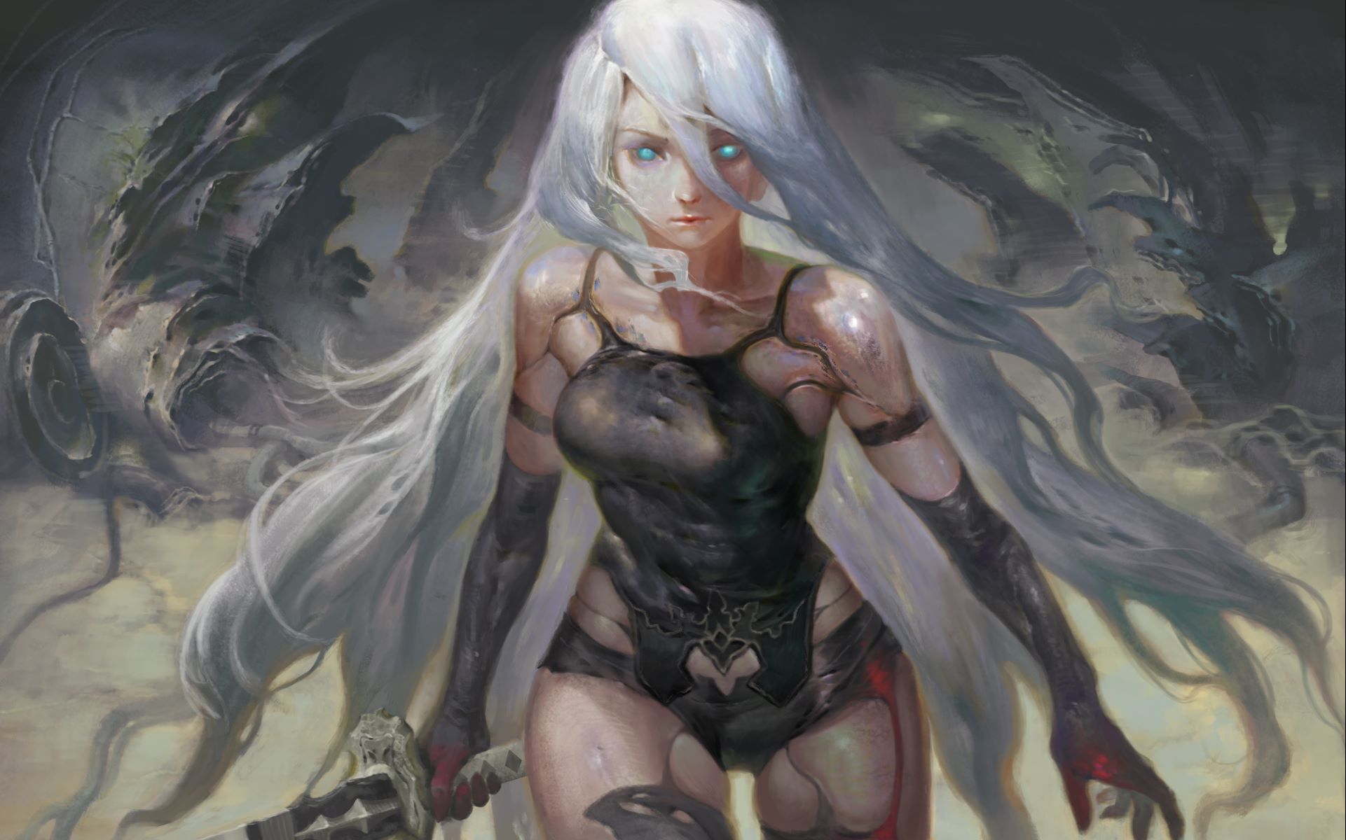 尼尔:机械纪元 67級 无伤 无 8芯片 速杀 boss 艾米尔複製体  y結局