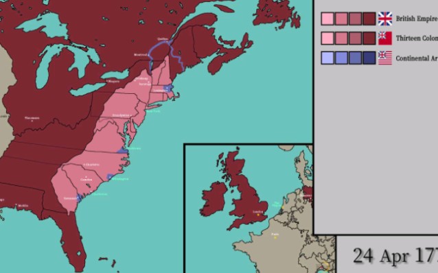 [图]【历史地图】美国独立战争每天(1775-1783)