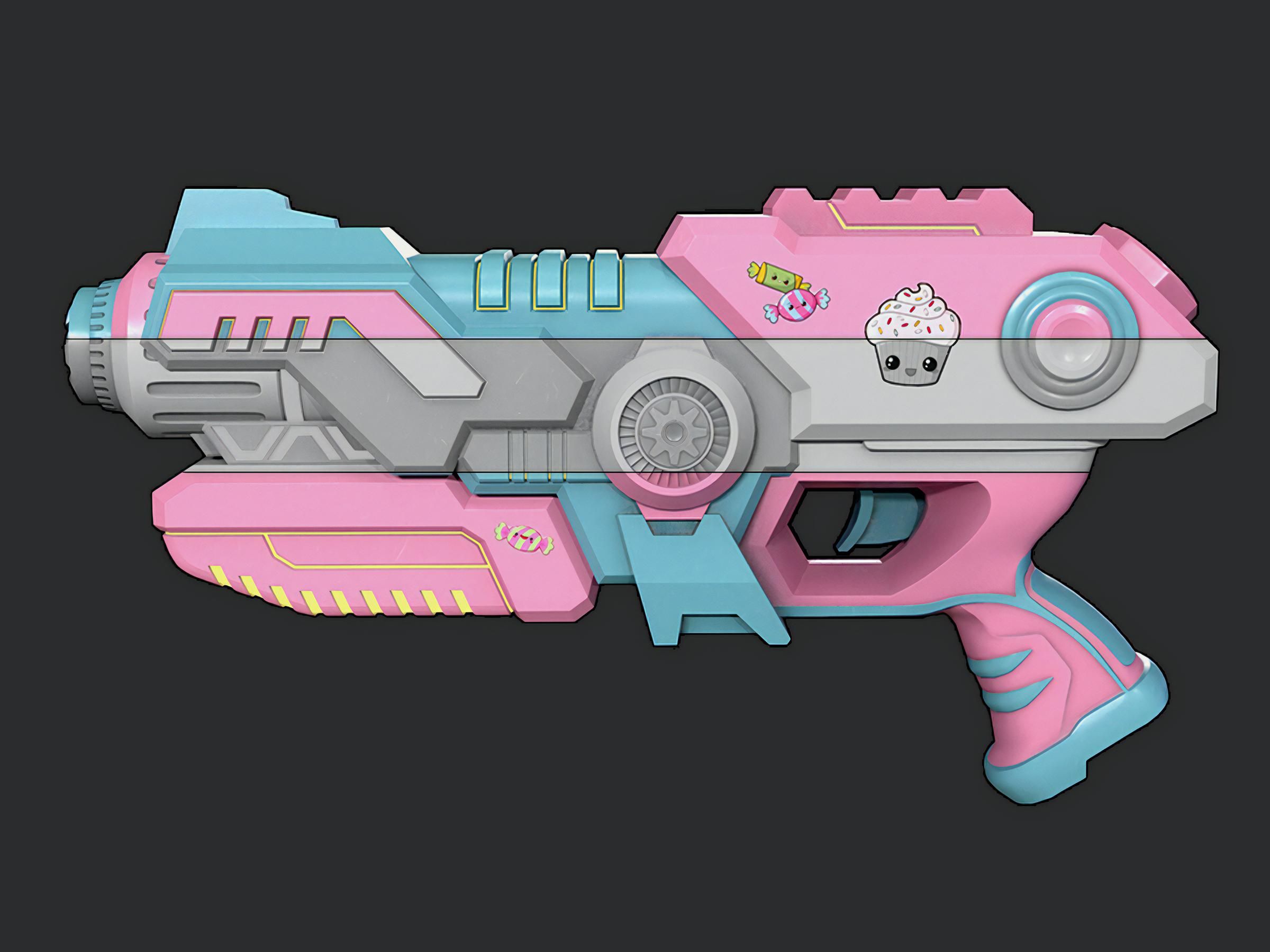 【3dmax建模】30分钟硬表面布线小技巧!简单的小手枪模型制作