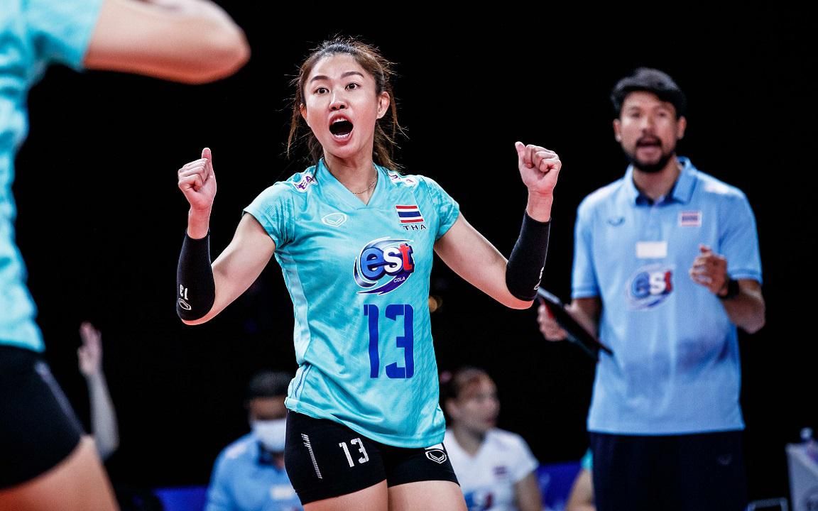 【女排人物】泰国二传努特萨拉2021年世界女排联赛集锦