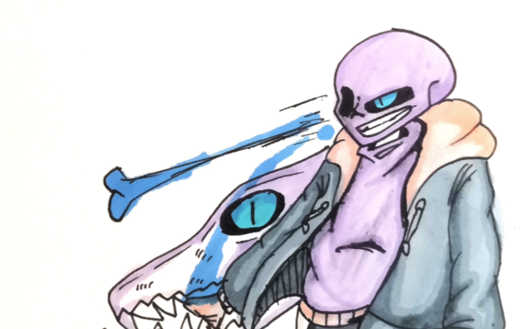 衫脚福闻sans手绘