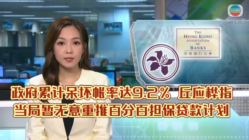 (TVB新闻)政府累计呆坏帐率达9.2% 丘应桦指当局暂无意重推百分百担保贷款计划哔哩哔哩bilibili