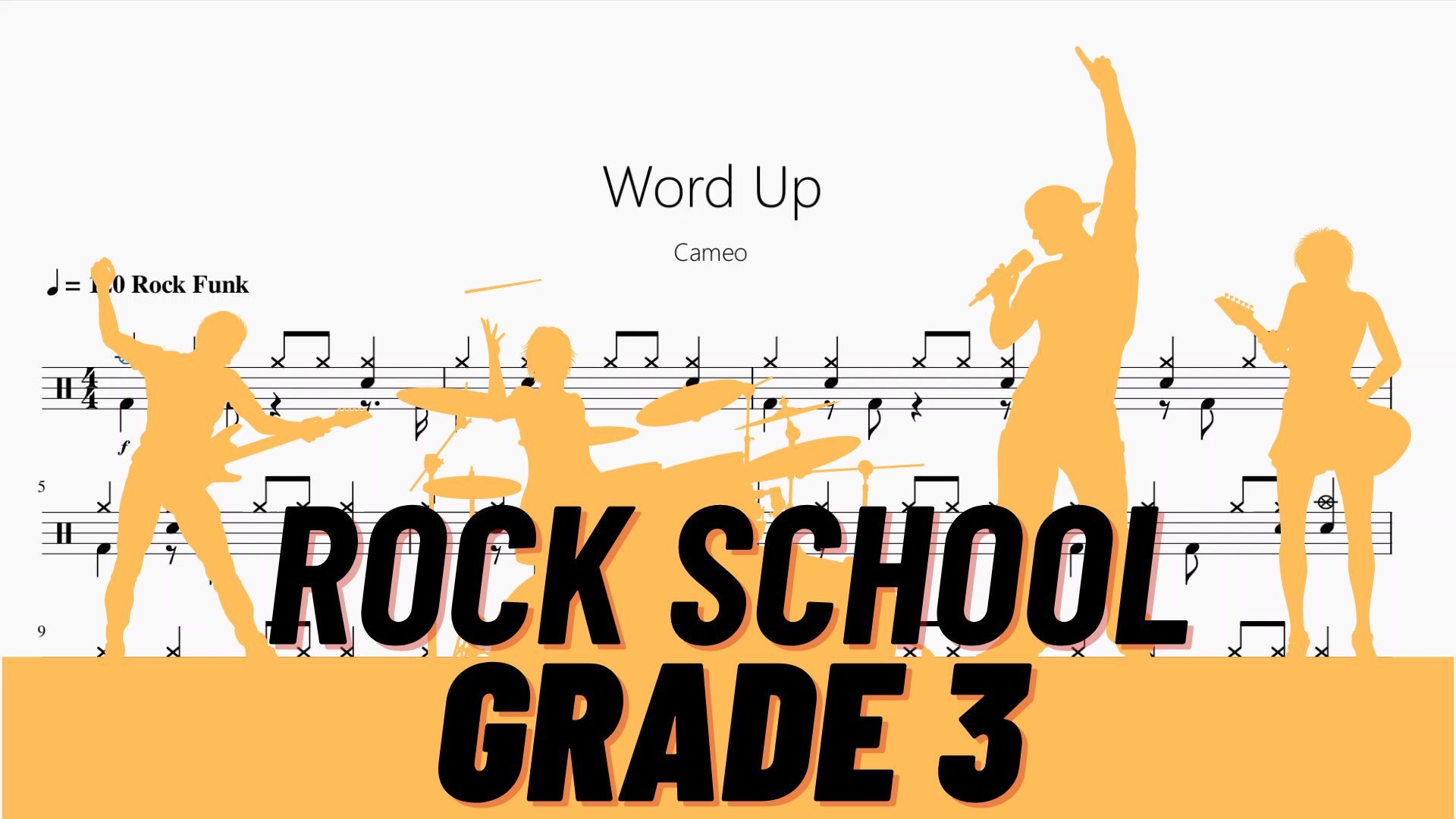 [图]Word Up【Rock school Lv3】动态鼓谱