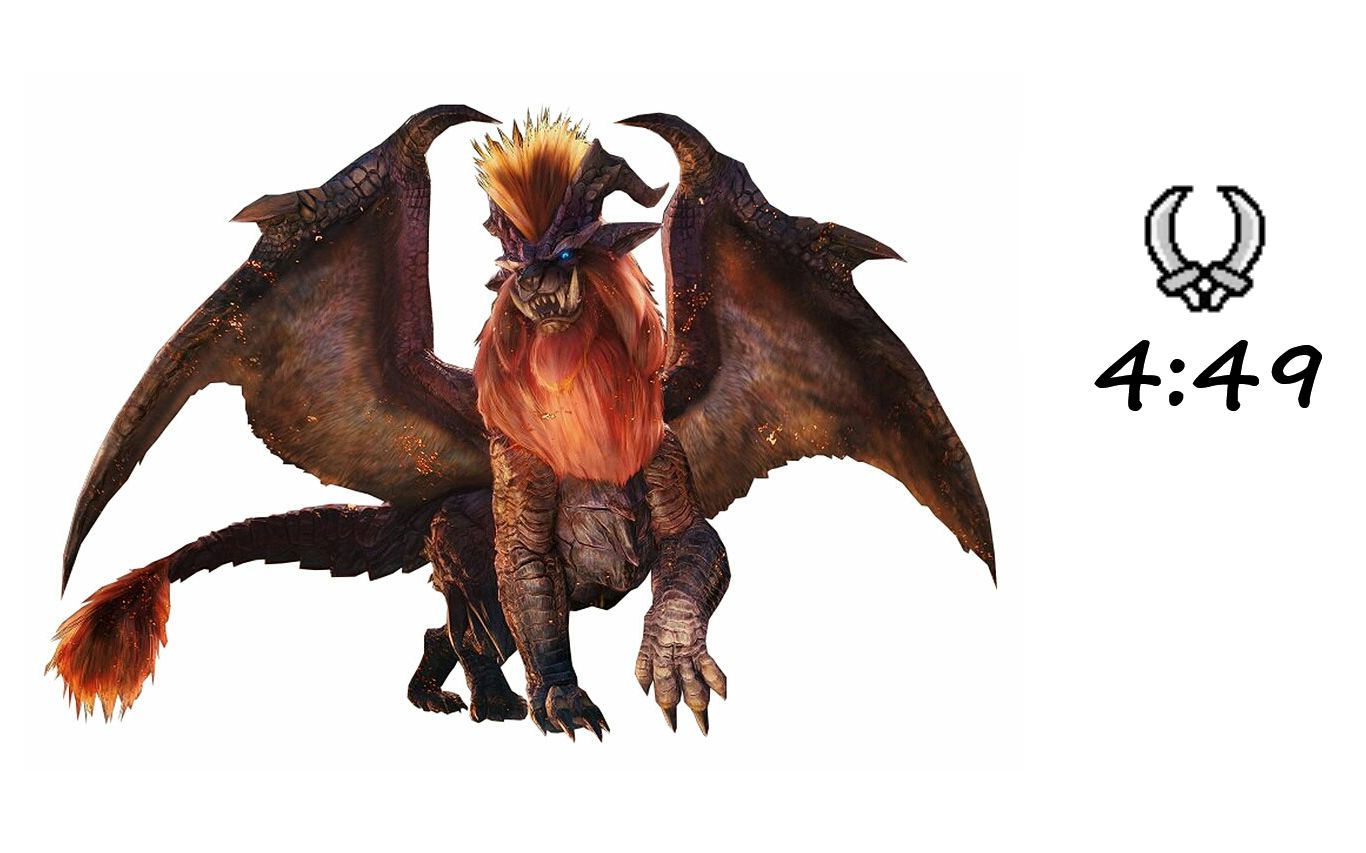 【mhr】双刀 炎王龙 无限制 4分49