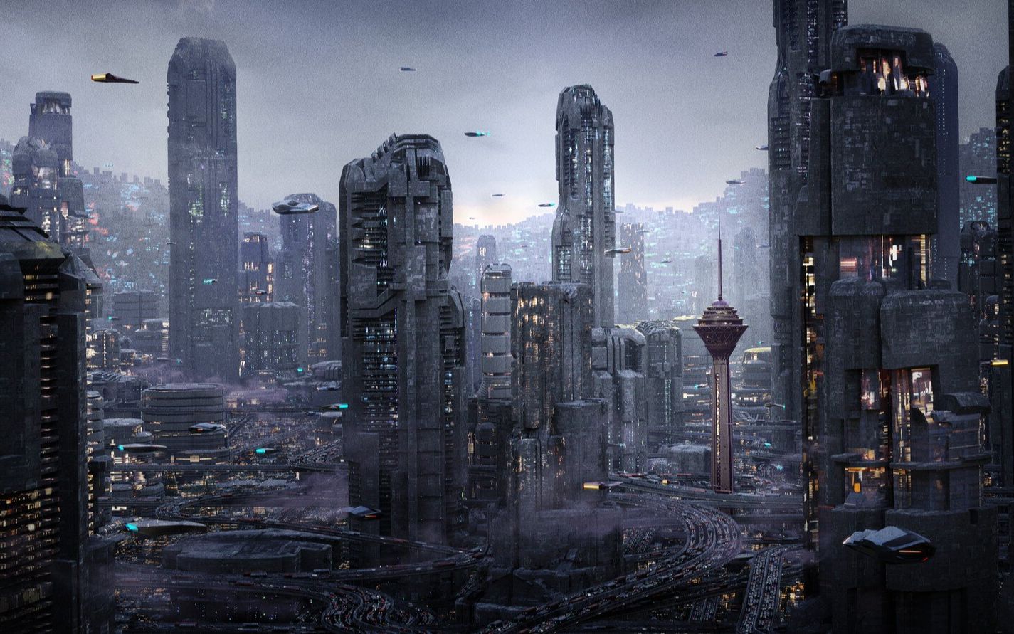 【blender工程】德黑兰 2072未来科幻城市场景