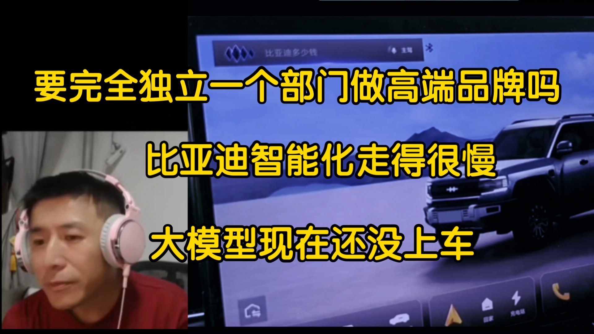 自主说比亚迪智能化走太慢大模型还不上车 能完全独立一个部门做高端品牌吗哔哩哔哩bilibili