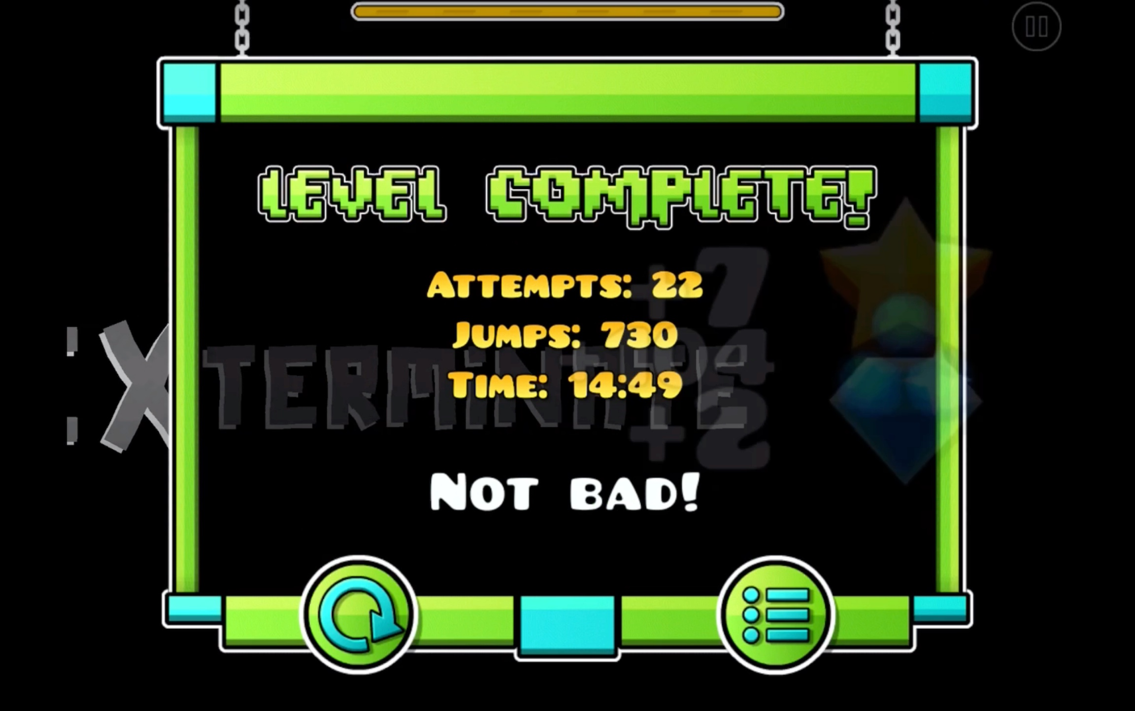 【geometry dash】exterminate(hard)100%