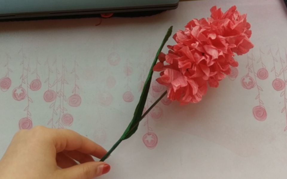 活动作品纸藤花风信子体验