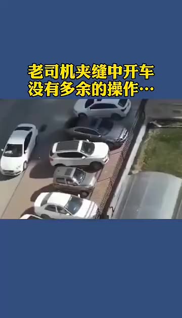 [图]老司机夹缝中开车，没有多余的操作……