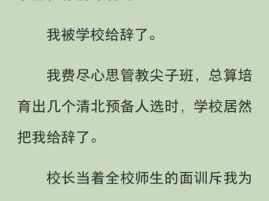 星期一晨会我被学校公开批评后开除了,我笑了:“清北苗子都在我手上,你们等着吧”哔哩哔哩bilibili