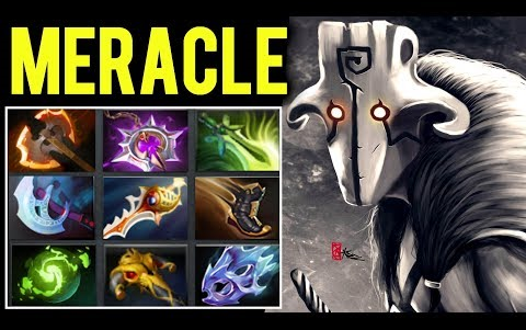 [图]Dota2 Meracle 剑圣，大心脏 史诗局，多次基地互拆，70分钟，9神装