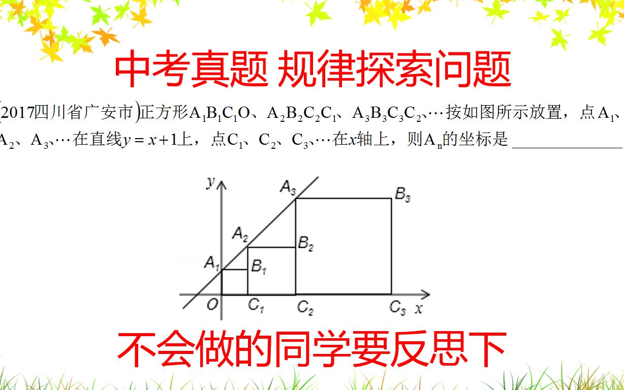 四川广安中考真题,规律探索问题,不会做的同学要反思下哔哩哔哩bilibili