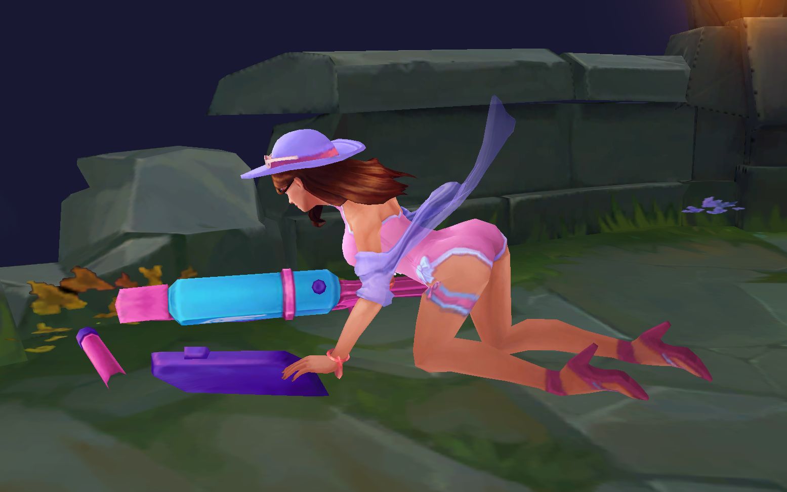 【lol女神写真集】女警奇♂怪的姿势增加了!你为什么老是趴着啊