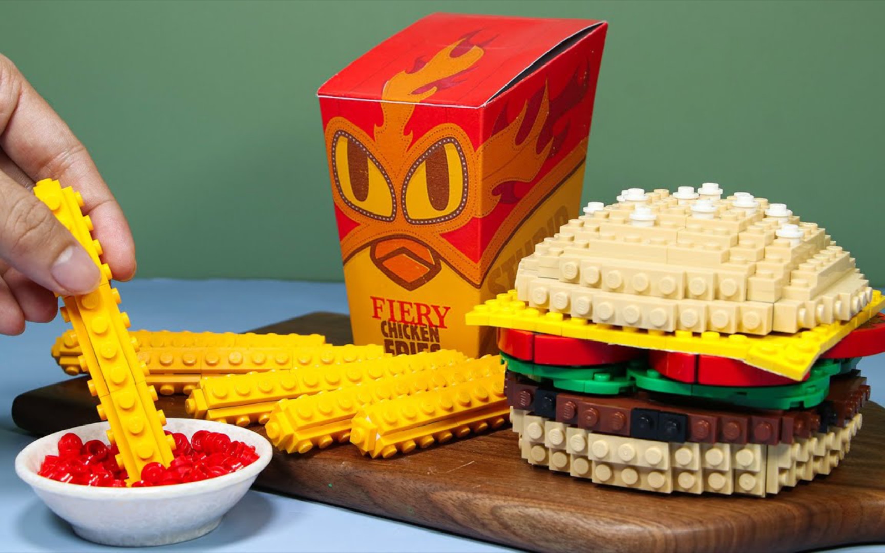 【乐高卡点创意动画】汉堡套餐