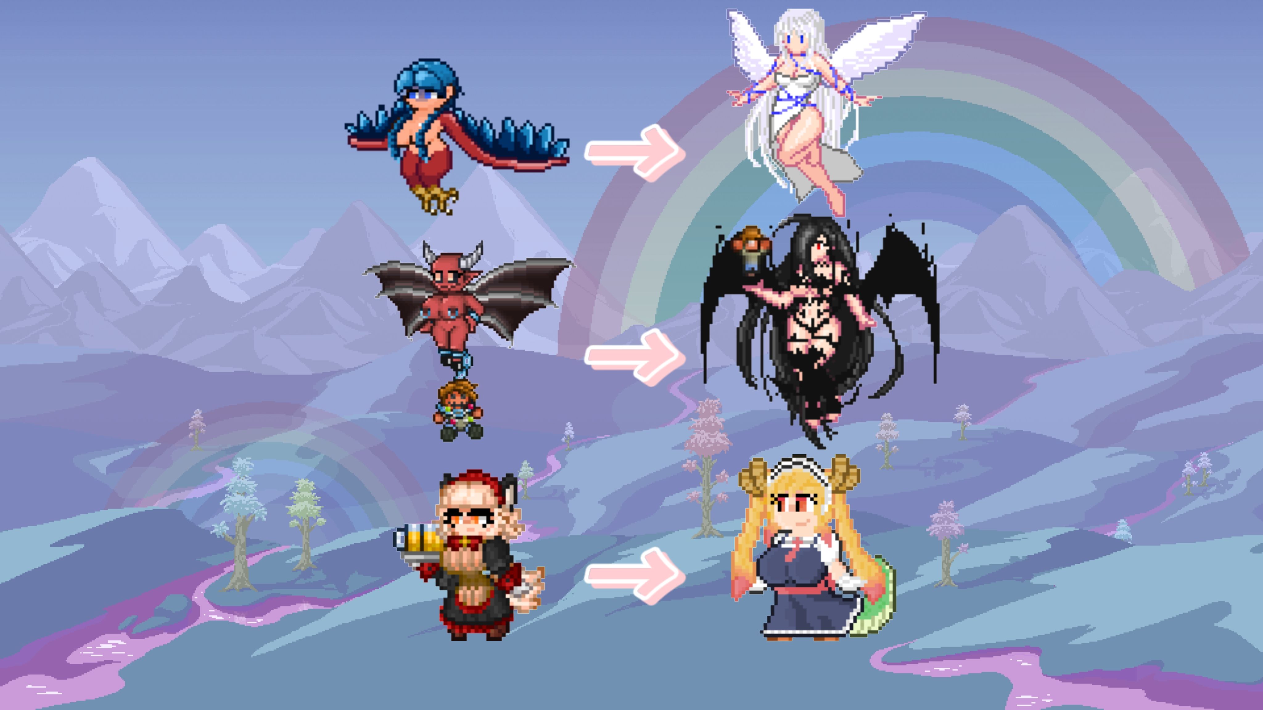 【泰拉瑞亚】在泰拉世界开后宫!娘化材质包替换教程上线!