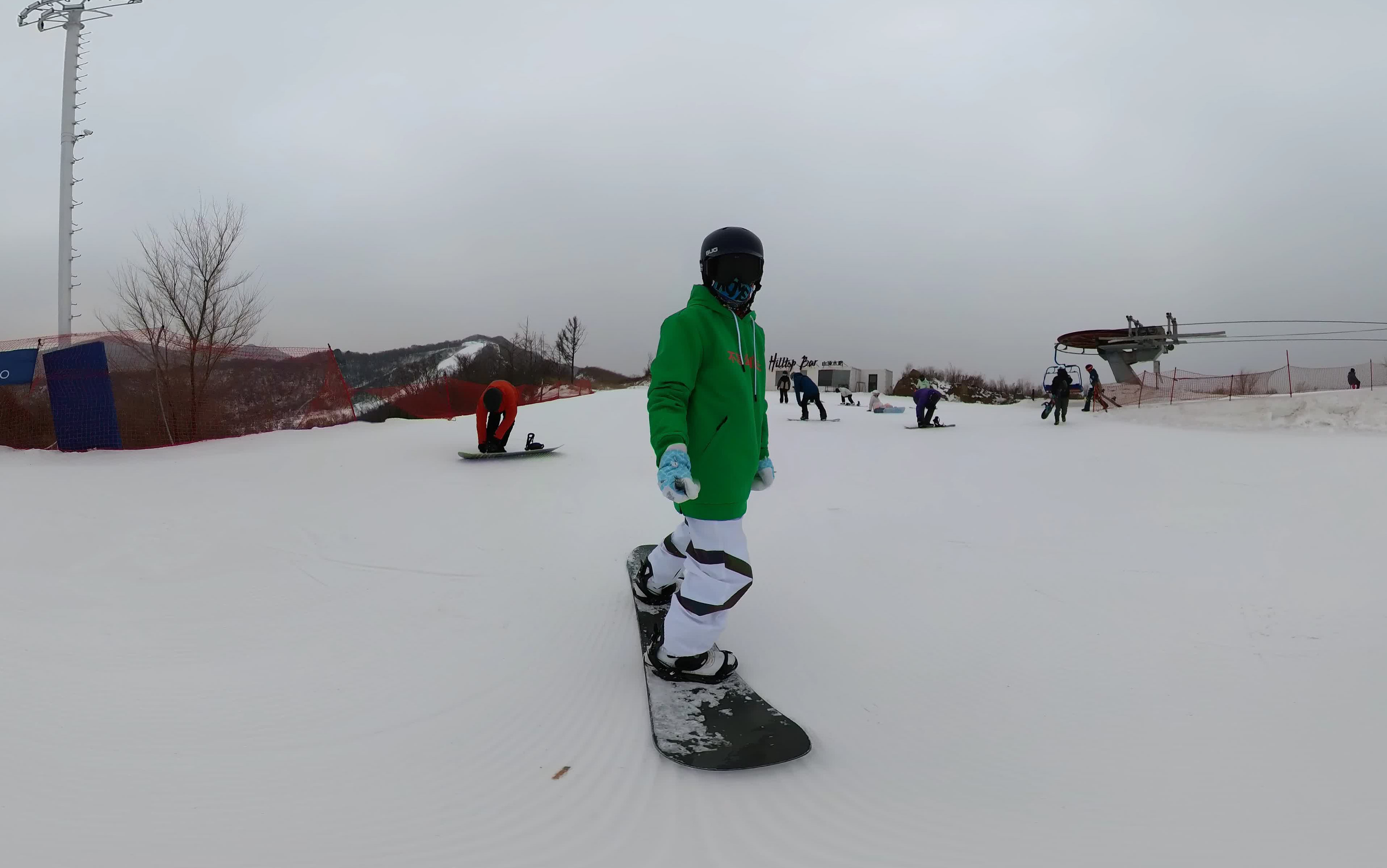 [全景滑雪视频]沈阳东北亚滑雪场高级道1 & 11号道全览