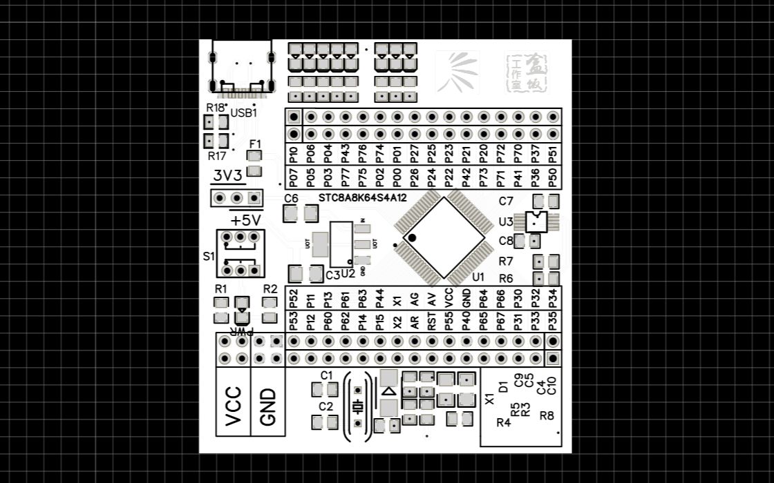 【焊板子】STC8A最小系统板的焊接(外围部分)哔哩哔哩bilibili