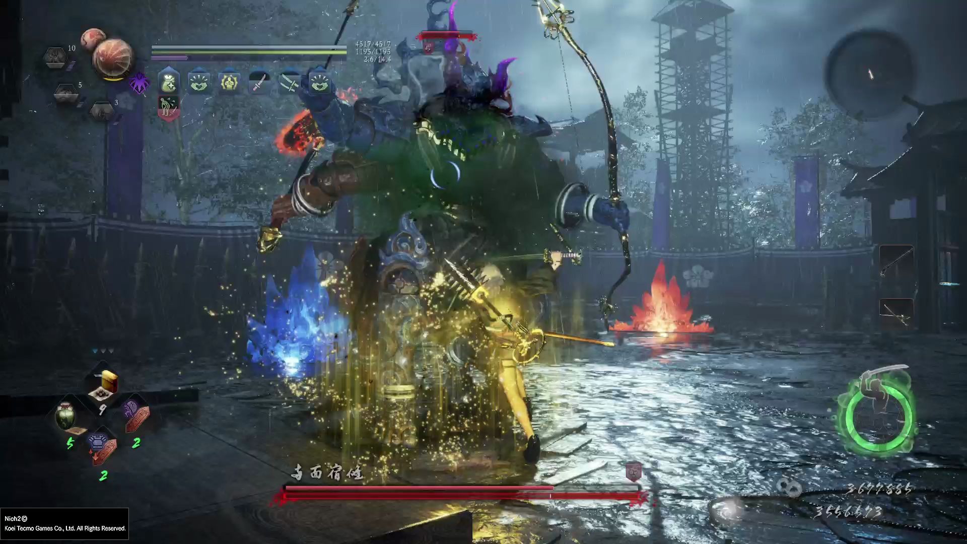 【仁王2】水形剑是无敌的!30秒无伤两面宿傩(二周目)