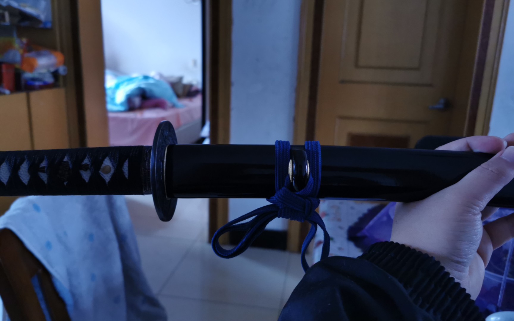 【武士刀下绪】自己绑的武士刀下绪蝶结