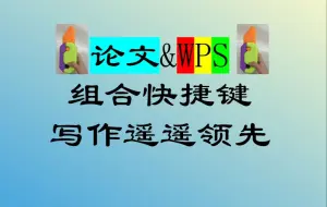 Tải video: 当毕业论文爱上WPS（10-5）：组合快捷键让写作飞起来